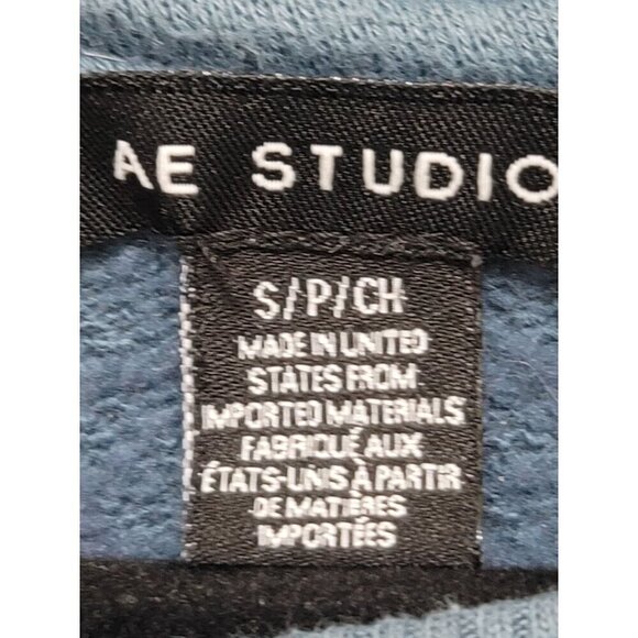 American Eagle Studio Women's Light Blue Pullover Sweatshirt  "Face Your - Picture 9 of 10